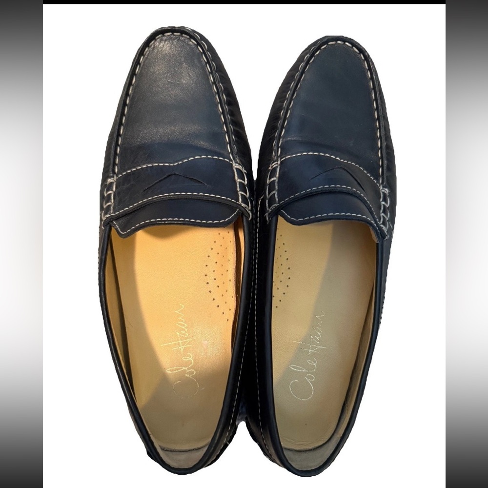 COLE HAAN Womens Black Leather NikeAir Loafer Shoes Size 7.5
